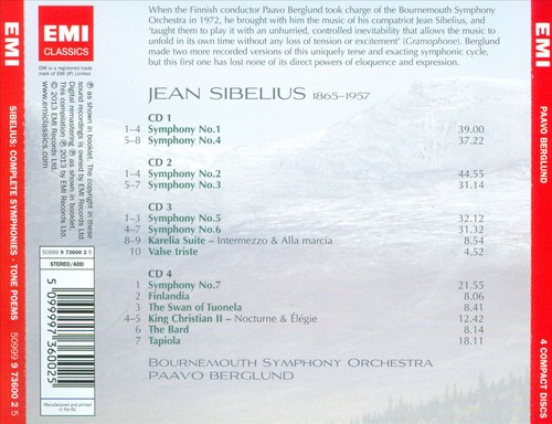 Sibelius complete symphonies - sibelius:,