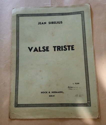 Sibelius valse triste - valse, spartito